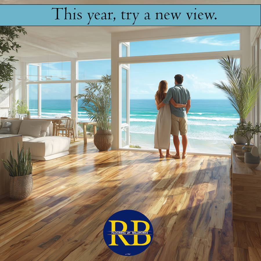 Couple Standing In Beachfront Property, Enjoying the View of the Sea